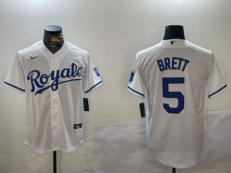 Men Kansas City Royals #5 Brett White Game 2024 Nike MLB Jersey style 3